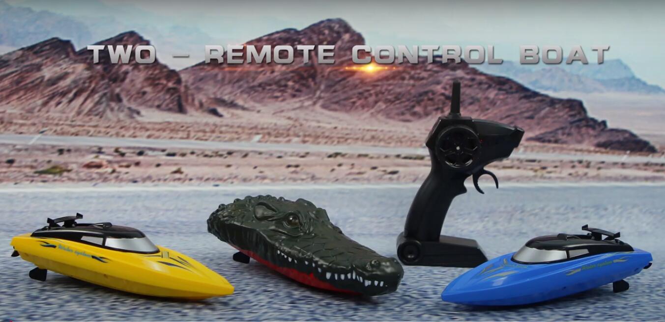 2.4G Alligator Head 2 in 1 Fast Remote Control Boat For Kids