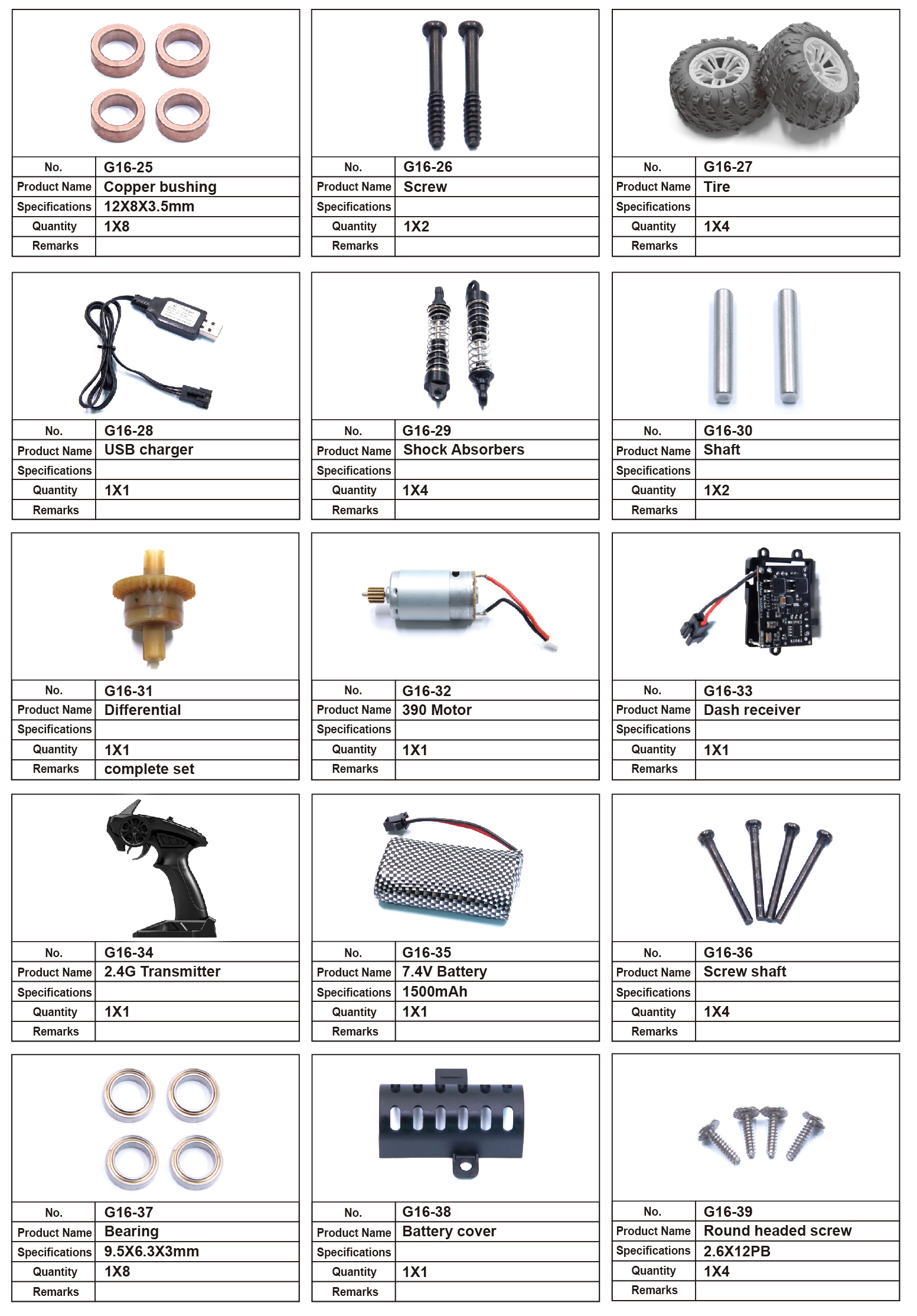 storm riders rc car parts