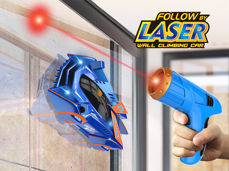 Infrared laser remote control car that climbs up walls.