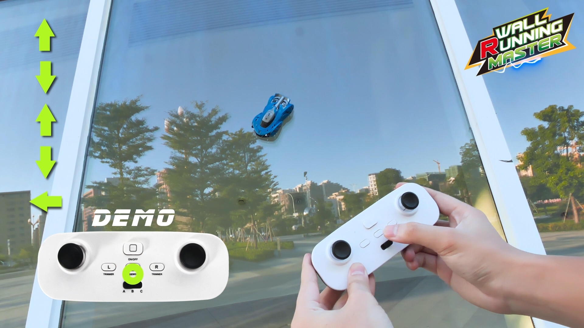 Infrared stunt programming wall climbing car (with lights)