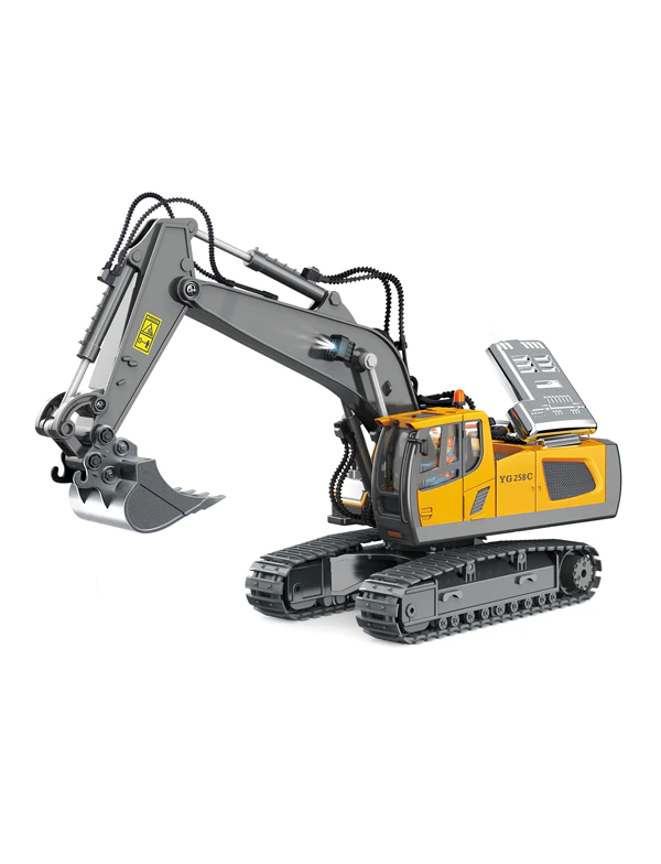 1:20 scale 11-channel alloy RC hydraulic excavator