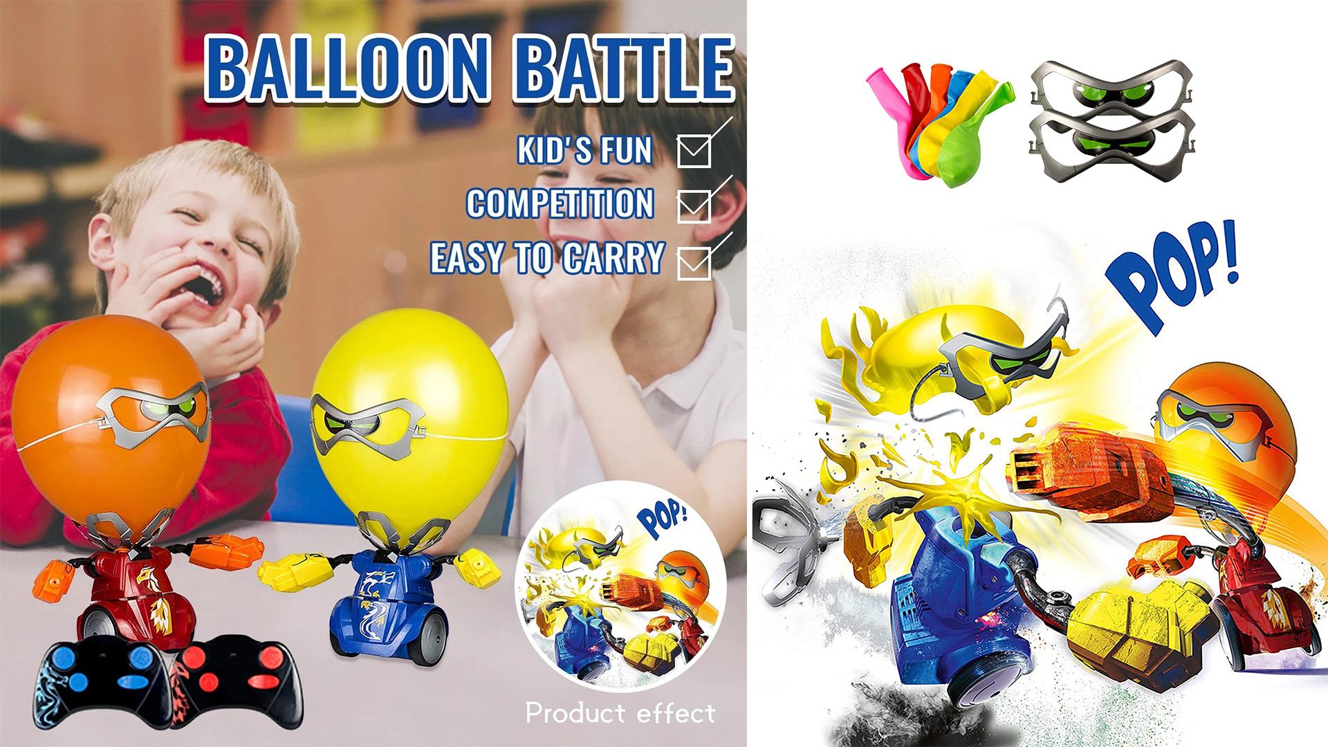Infrared battle RC balloon robot set