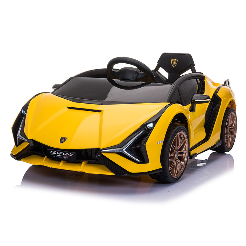 yellow Lamborghini ride on car